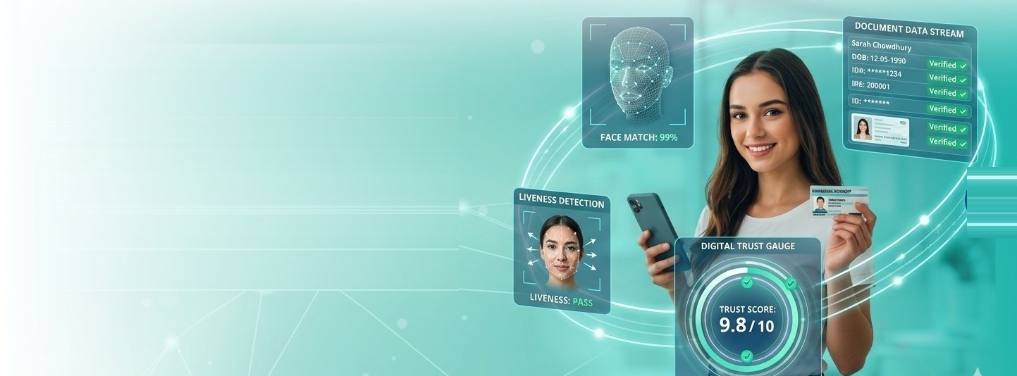 Face match, liveness and trust score verification