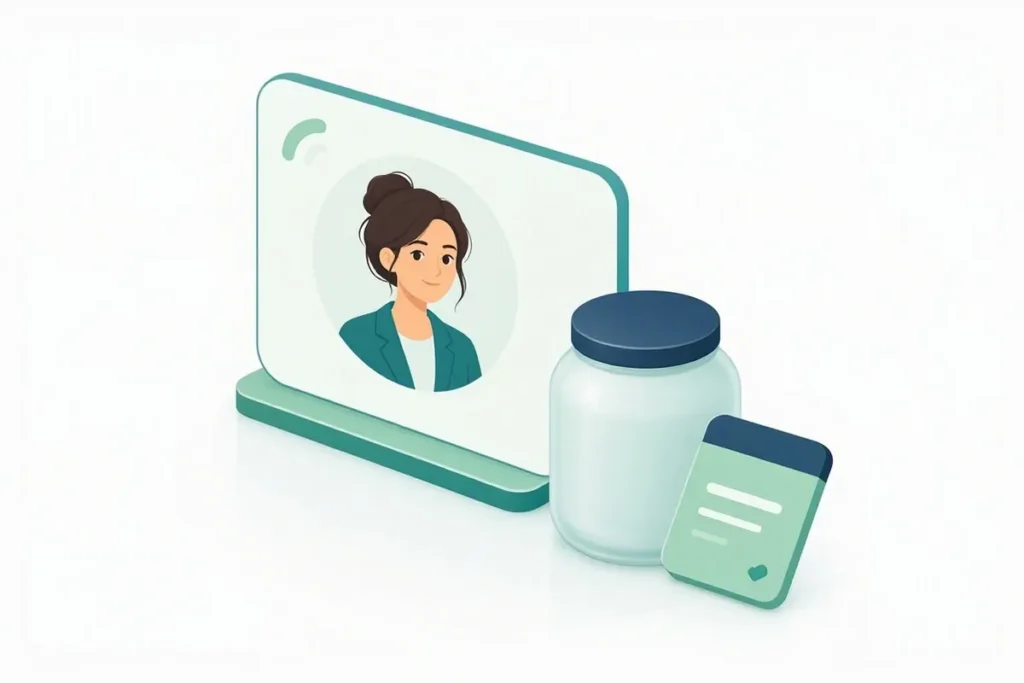 EPFO: an employee profile with a savings jar and a passbook icon