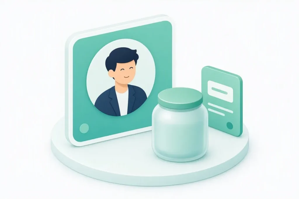 EPFO: an employee profile with a savings jar and a passbook icon