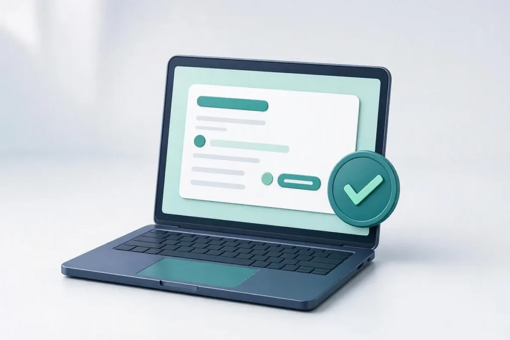 PAN Verification API: an onboarding form on a laptop with a verified badge