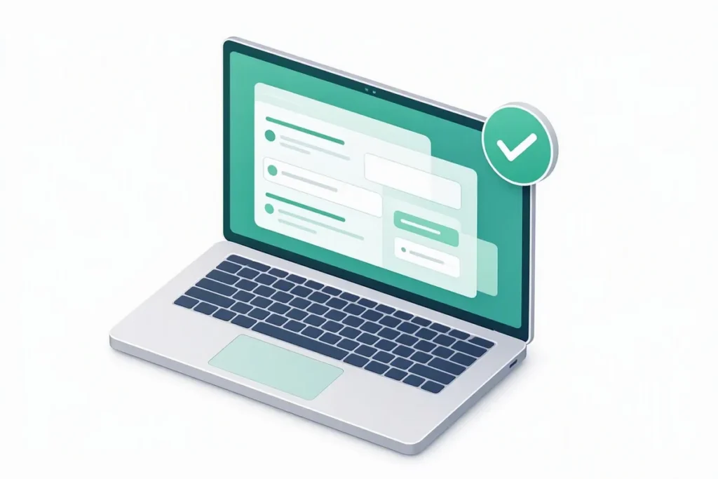 PAN Verification API: an onboarding form on a laptop with a verified badge