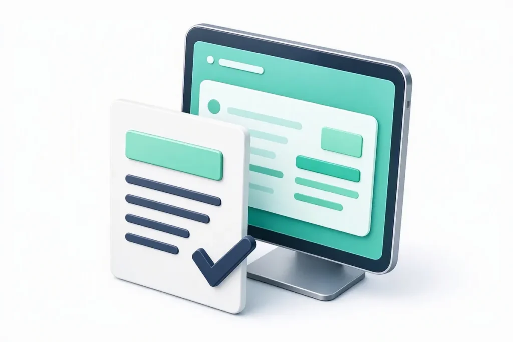 Form 60 PAN declaration: a bank transaction on a screen with a declaration document and checkmark