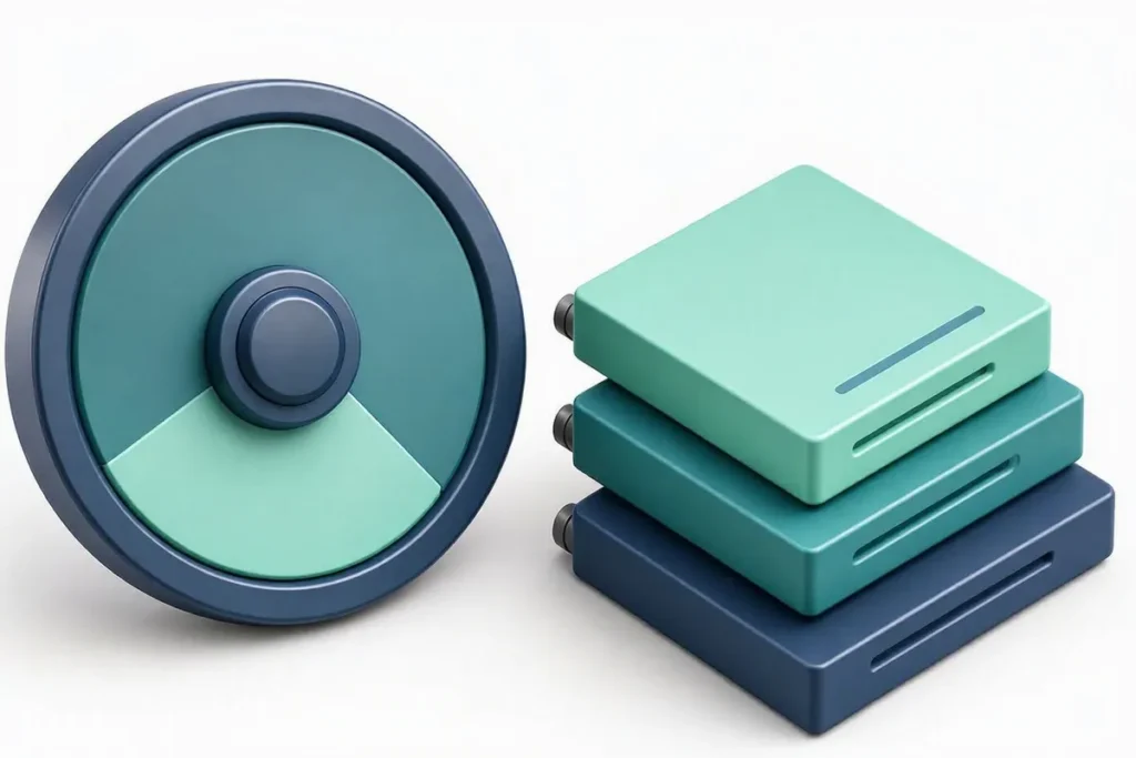 Veriqos API Pricing: a usage meter dial next to stacked API blocks